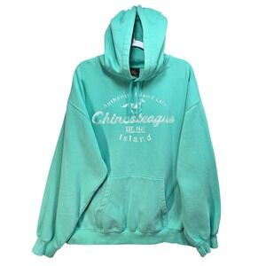 Prairie Mountain Hoodie Womens XXL Chincoteague Island Sweatshirt Seafoam Horses